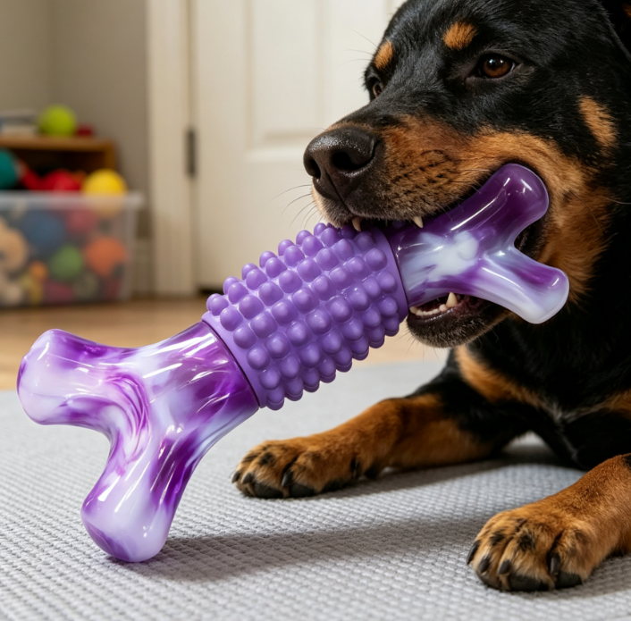 Rubber and Nylon Chew Bone for Medium Breeds - Image 2