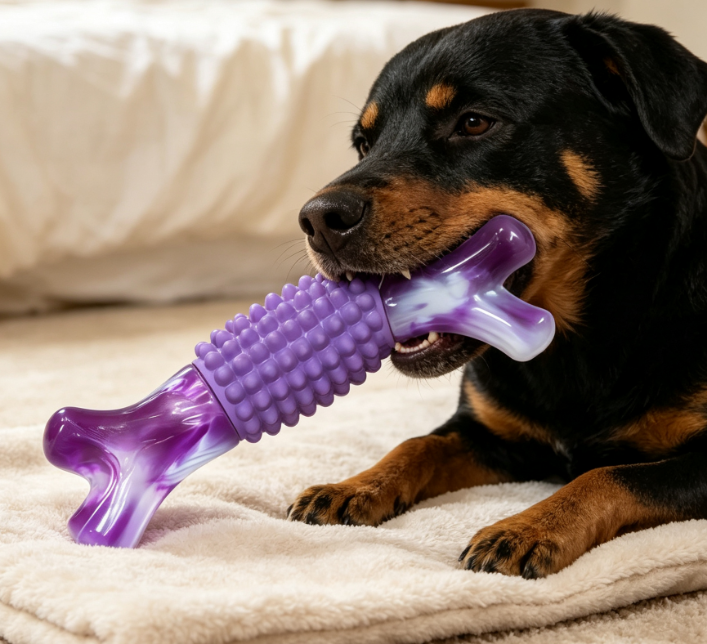 Rubber and Nylon Chew Bone for Medium Breeds