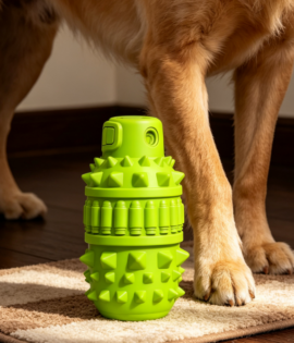 Toothbrush Rubber Squeaky Toy for Medium-Large