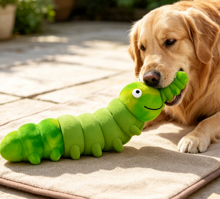 Tough Rubber Squeaky Toy with Beef for Large - Image 2