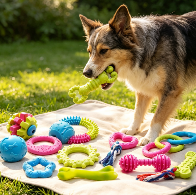 17-Pack Rubber and Rope Puppy Toy Set - Image 2