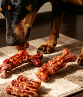 3-Pack Bacon Nylon Chew Bones for Large Dogs