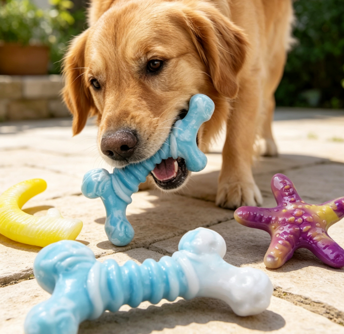3-Pack Ocean Nylon Chew Toys for Medium Dogs - Image 2