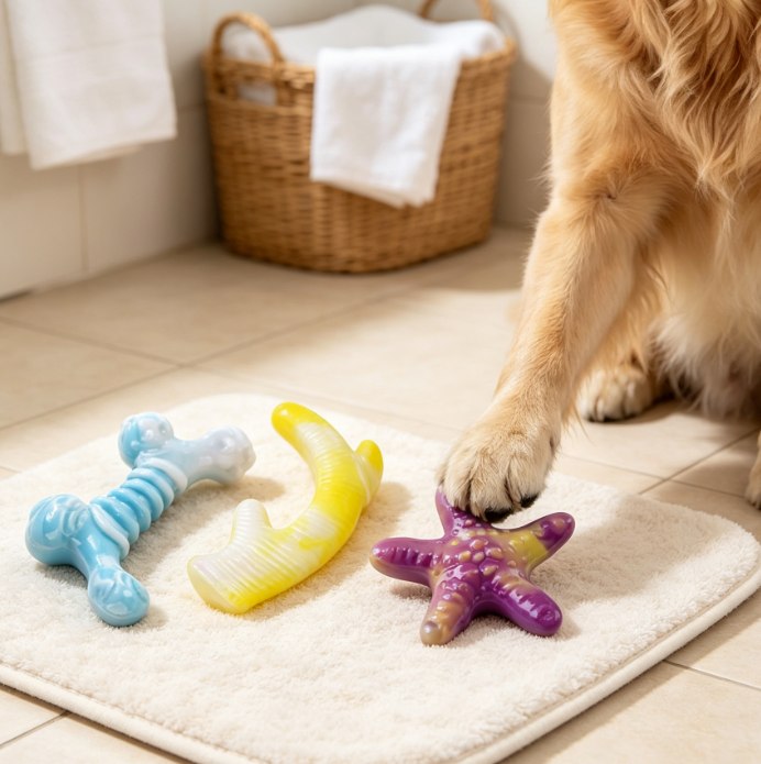 3-Pack Ocean Nylon Chew Toys for Medium Dogs