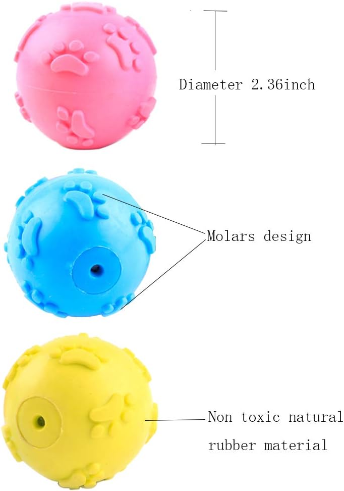 Squeaky Interactive Ball Set (Suitable for All Sizes, 3-Pack) - Image 2