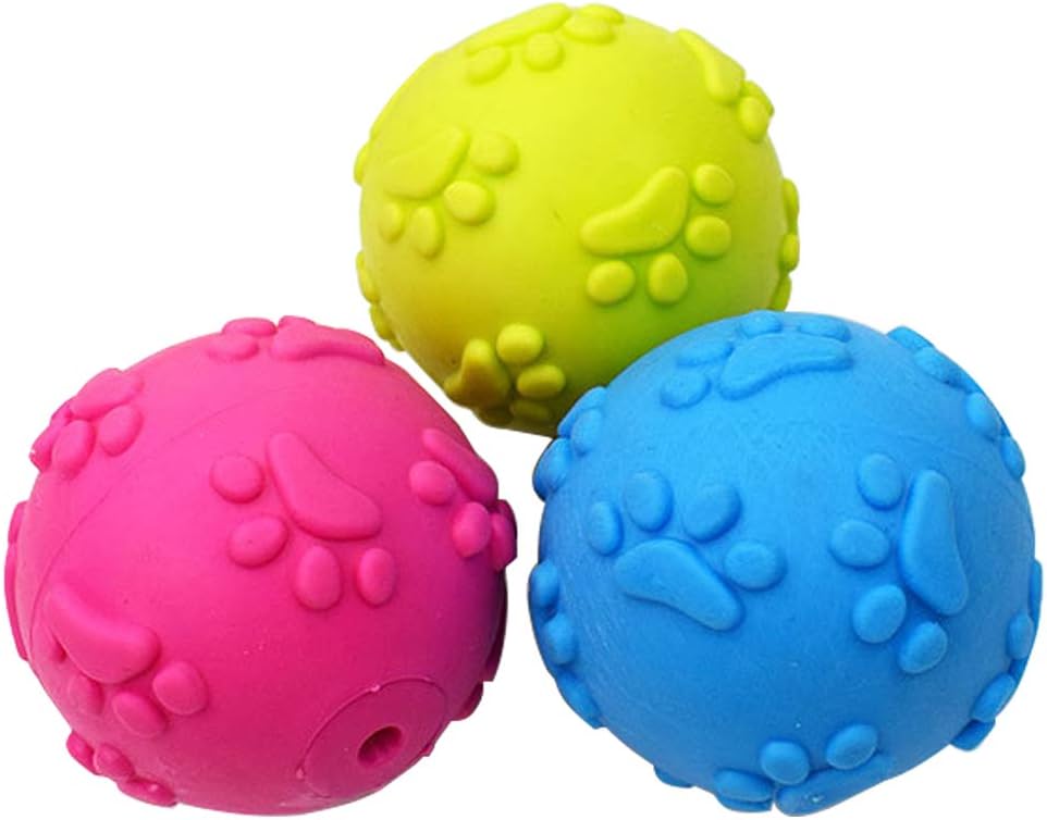 Squeaky Interactive Ball Set (Suitable for All Sizes, 3-Pack)
