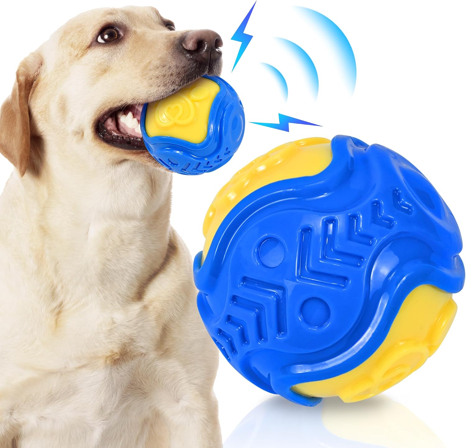 Durable Squeaky Interactive Ball (Dental/Stress Relief/Non-Toxic)